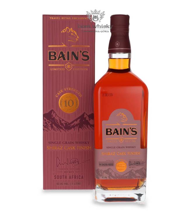 Bain’s 10-letnia Single Grain Whisky Shiraz Cask Finish / 62,8% / 1,0l  	