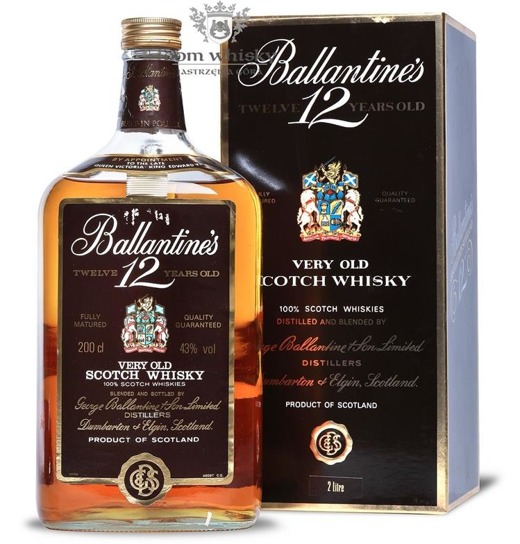 Ballantine’s 12-letni (Bottled 1970s/1980s) / 43%/ 2,0l	