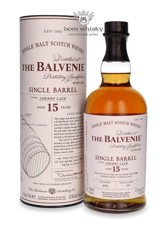 Balvenie 15-letni Single Barrel (Sherry Cask # 4098) /47,8%/ 0,7l