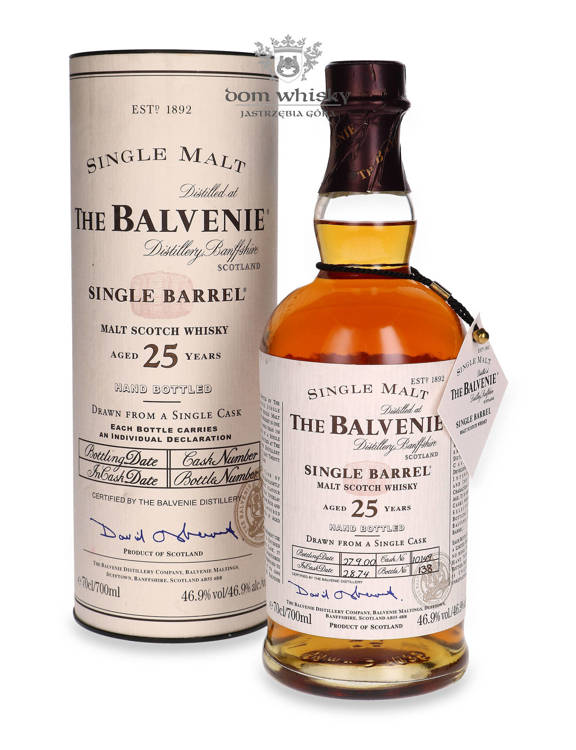 Balvenie 25-letni Single Barrel (D.1974, B.2000) Cask 10149 / 46,9% / 0,7l