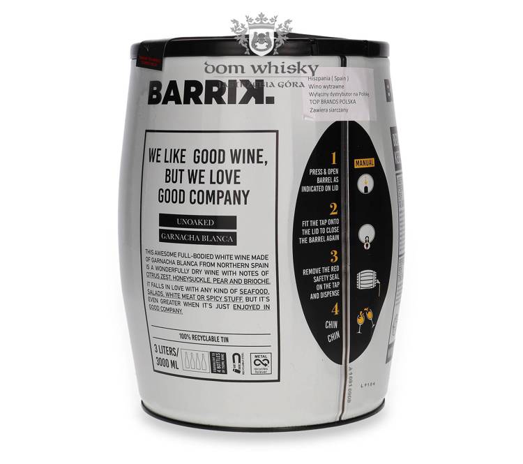 Barrik Garnacha Blanca White Wine 2021 Hola / 12,5% / 3,0l