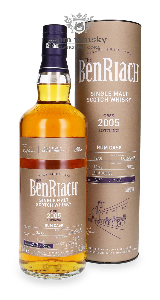 BenRiach 2005, 13-letni Rum Cask # 3435 / 55%/ 0,7l				