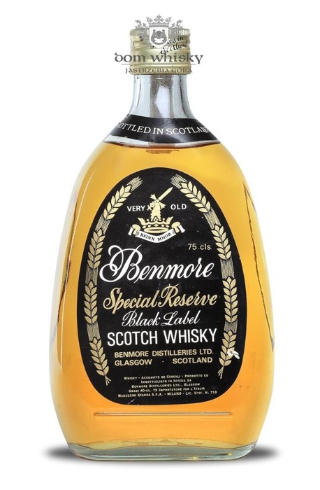Benmore Special Reserve, Black Label (Bottled 1980s) / 40% / 0,75l  