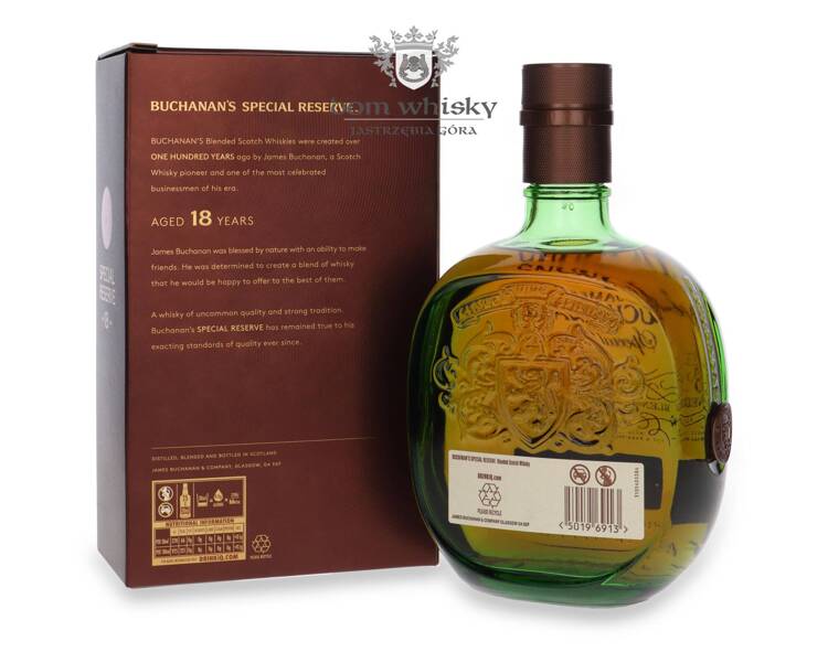 Buchanan’s Special Reserve 18-letnia Blended Scotch Whisky / 40%/ 0,75l  			