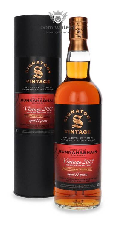 Bunnahabhain 11-letni Vintage 2012 Oloroso Sherry Cask Signatory Vintage / 48,2% / 0,7l   