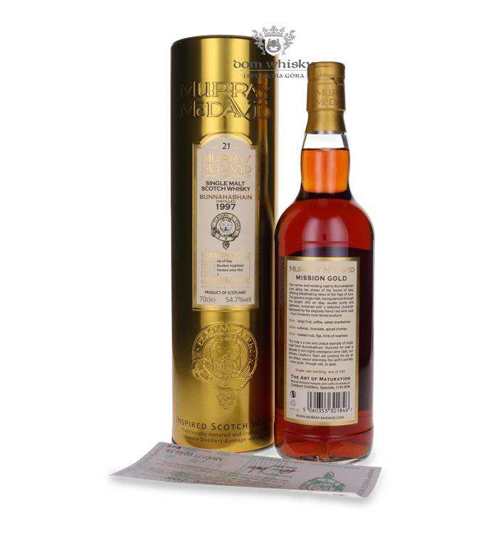 Bunnahabhain 21-letni (D.1997, B.2019) Pomerol Wine Cask Finish, Murray McDavid /54,7%/ 0,7l 