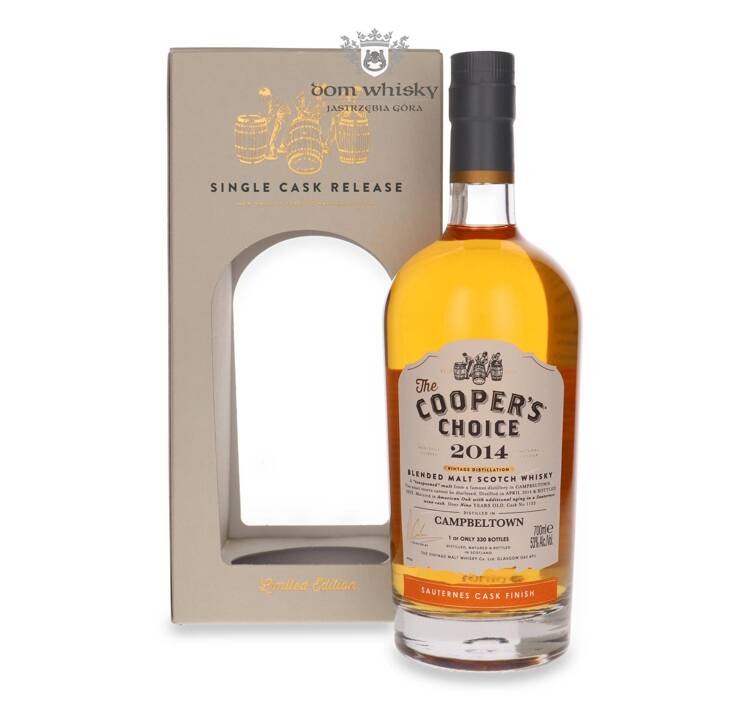 Campbeltown 9-letni (D.2014, B.2023) Sauternes Cask Finish The Cooper's Choice / 53%/ 0,7l