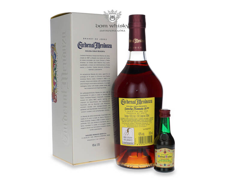 Cardenal Mendoza Clásico, Brandy de Jerez Solera Gran Reserva + miniaturka/ 40% / 0,7l