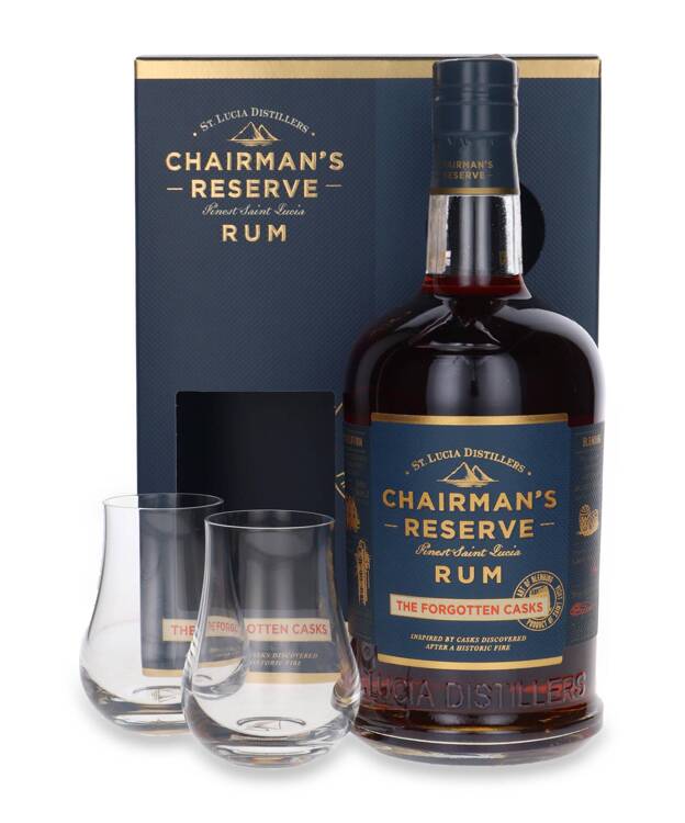 Chairman's Reserve The Forgotten Cask Rum + 2 szklanki / 40% / 0,7l