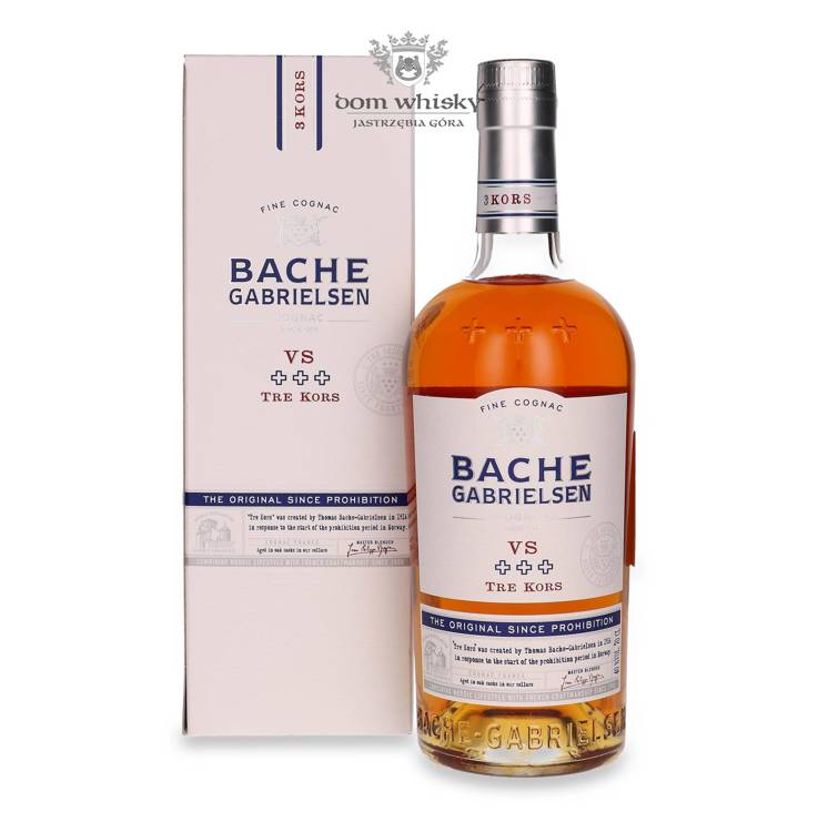 Cognac Bache Gabrielsen VS Tre Kors /karton/ 40% / 0,7l
