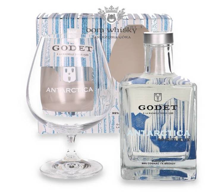 Cognac Godet Antarctica + kieliszek / 40%/ 0,5l
