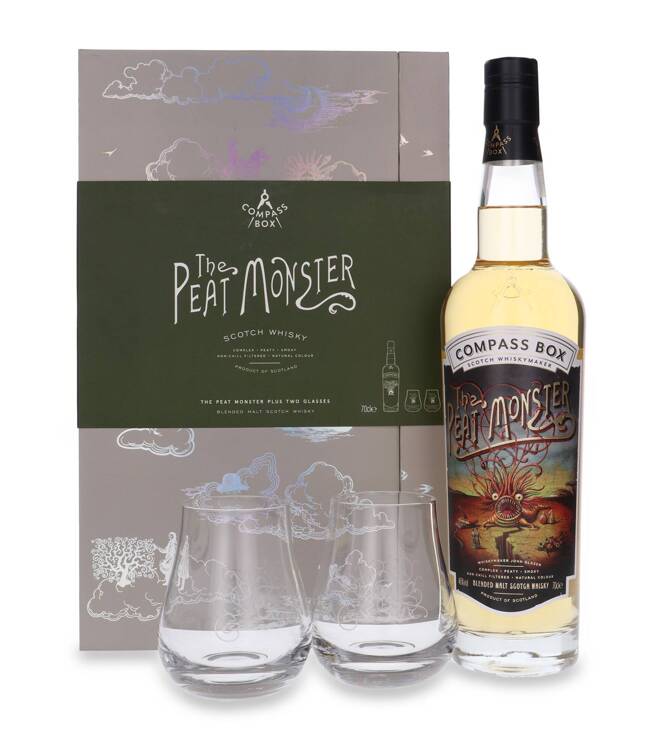 Compass Box The Peat Monster + 2 szklanki / 46%/ 0,7l