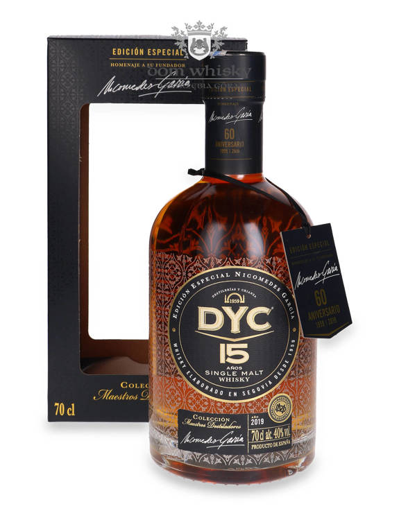 DYC 15-letnia Single Malt Whisky, Colección Maestros Destiladores (Bottled 2019) 40%/ 0,7l