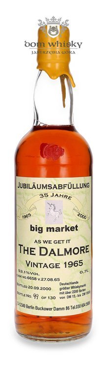 Dalmore 35-letni (D.1965, B.2000) Bottled for Big Market /53,1%/ 0,7l 		