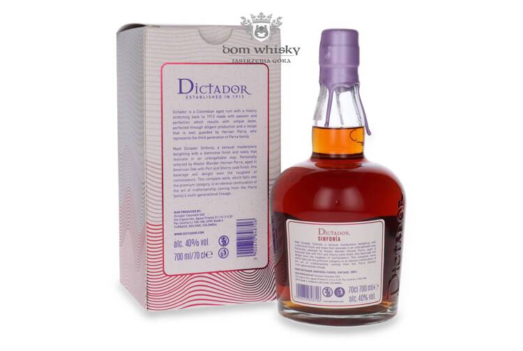 Dictador Sinfonia Pardo Vintage 2004, 18-letni / 40% / 0,7l