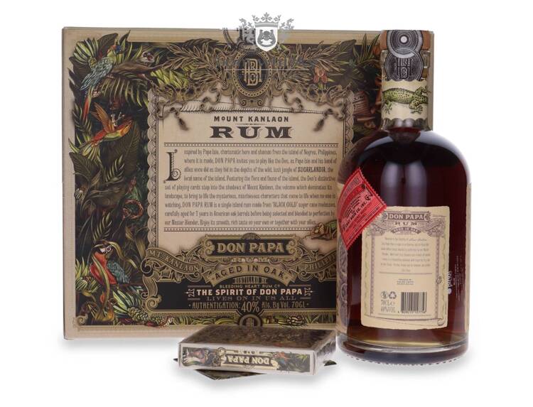 Don Papa Rum Philipines + karty do gry / 40% / 0,7l