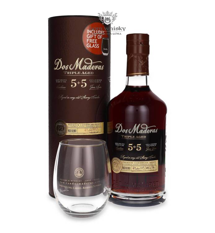 Dos Maderas 5 + 5 PX Triple Aged Rum + szklanka / 40% / 0,7l