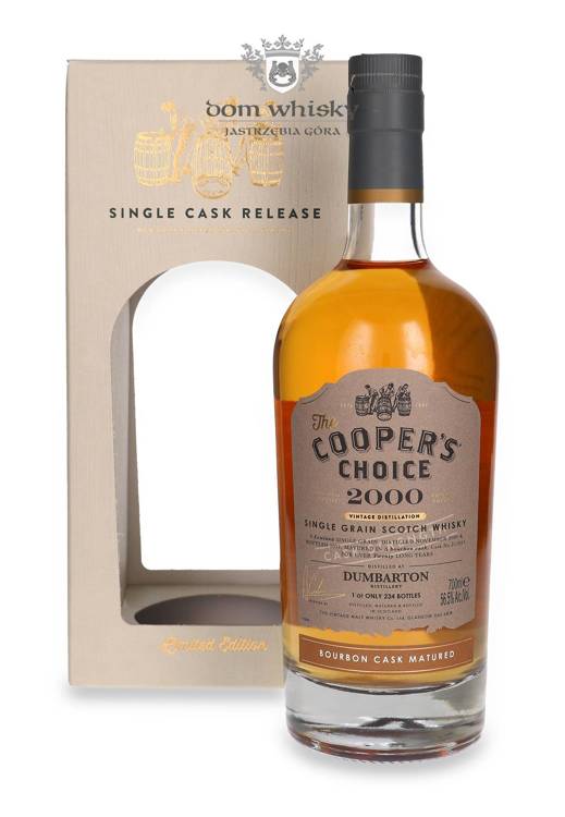 Dumbarton 20-letni (D.2000, B.2021) Bourbon Cask Finish, The Cooper’s Choice/ 56,5%/ 0,7l