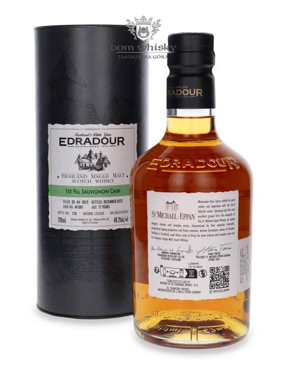 Edradour 11-letni (D.2012, B.2023) 1st Fill Sauvignon Cask / 48,2%/ 0,7l		