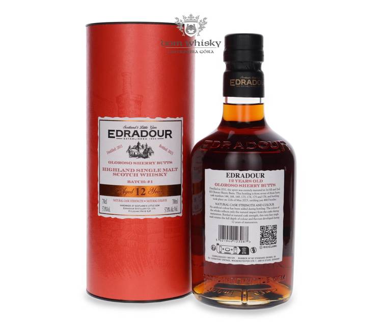 Edradour 12-letni (D.2011, B.2023) Oloroso Sherry Butts / 57,8%/ 0,7l		