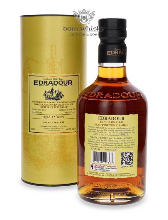 Edradour 12-letni (D.2012, B.2024) Sauternes Cask Small Batch / 48,2% / 0,7l	