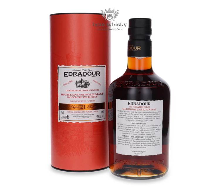 Edradour 21-letni (D.2000, B.2022) Oloroso Cask Finish / 55,8% / 0,7l