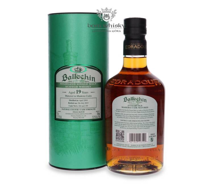 Edradour Ballechin 19-letni (D.2004, B.2023) Madeira Cask Matured / 53,5% / 0,7l