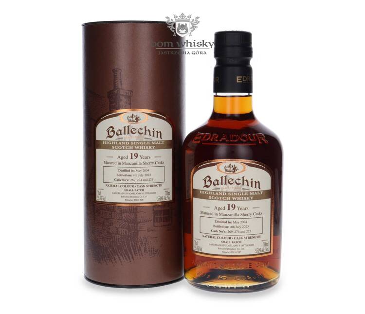 Edradour Ballechin 19-letni (D.2004, B.2023) Manzanilla Sherry Cask Matured / 55% / 0,7l