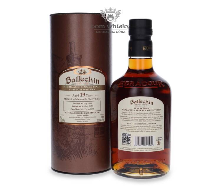 Edradour Ballechin 19-letni (D.2004, B.2023) Manzanilla Sherry Cask Matured / 55% / 0,7l