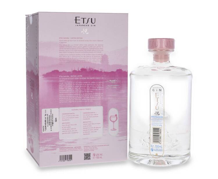 Etsu Sakura Limited Edition Japanese Gin / 43%/ 0,7l