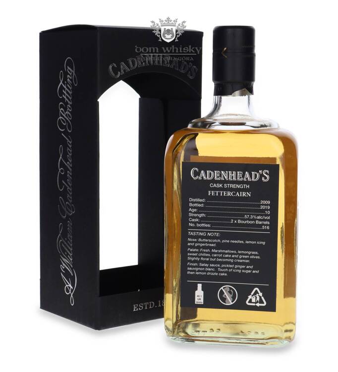 Fettercairn 10-letni, Cadenhead Collection / 57,3%/ 0,7l