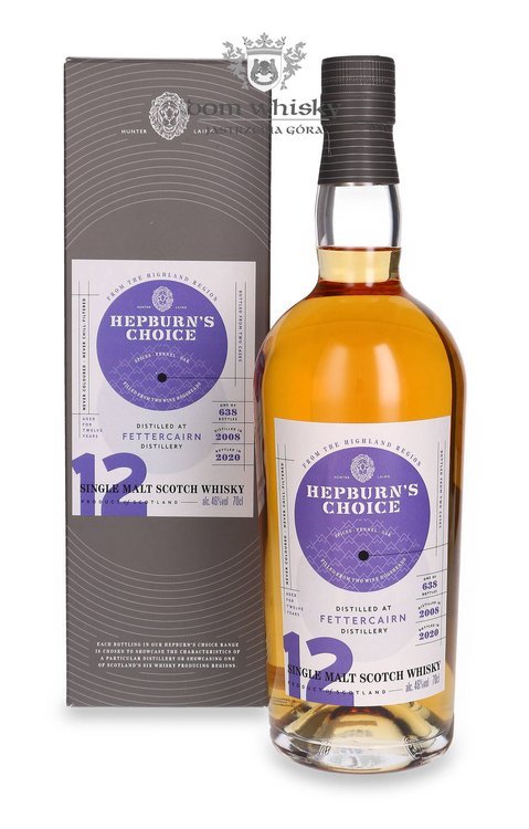 Fettercairn 12-letni (D.2008, B.2020) Hepburn's Choice / 46%/ 0,7l 