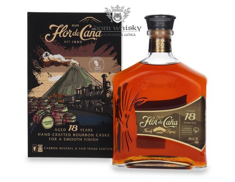 Flor de Cana Centenario 18-letni Bourbon Cask / 40% / 0,7l