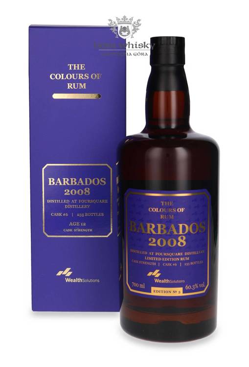 Foursquare Barbados 2008, 12-letni Limited Edition No5 The Colours Of Rum / 60,3% / 0,7l
