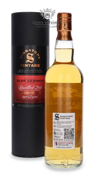 Glen Garioch 12-letni Vintage 2011 Bourbon Cask Signatory Vintage / 48,2% / 0,7l	  