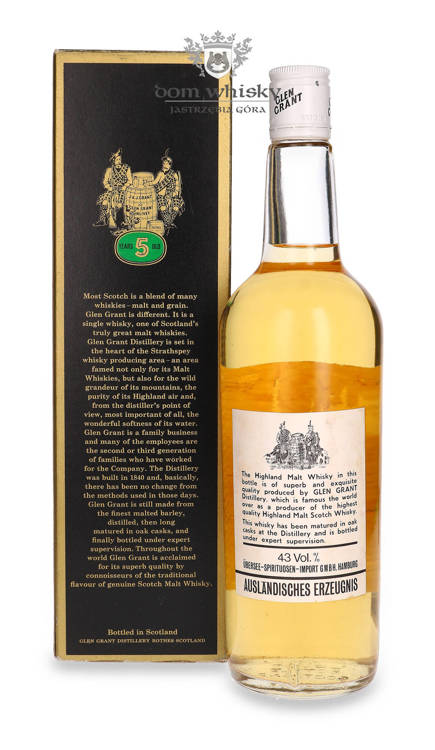 Glen Grant 1968, 5-letni / 43%/ 0,75l