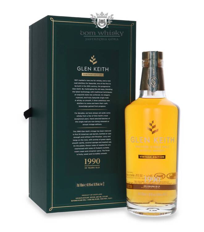 Glen Keith Vintage 1990, 33-letni Secret Speyside Collection / 50,5% 0,7l