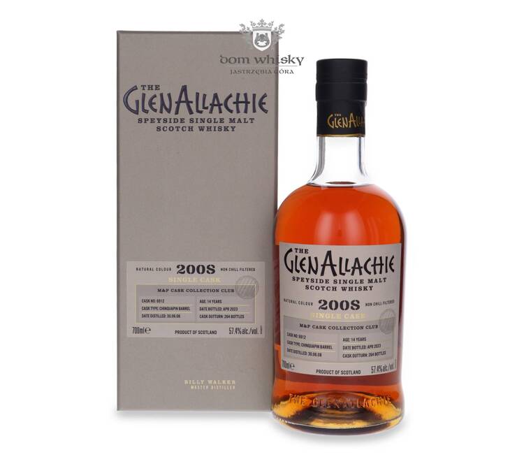 GlenAllachie 2008, 14-letni, Chinquapin Barrel # 6912 / 57,4%/ 0,7l	