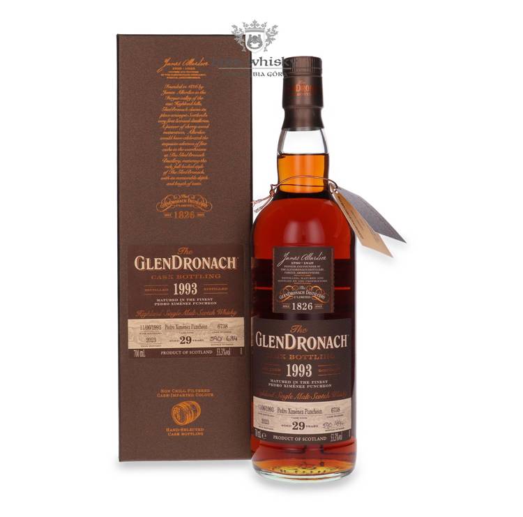 GlenDronach 29-letni (D.1993, B.2023) PX Puncheon Cask # 6738 Exclusively for Dom Whisky / 53,3%/ 0,7l	