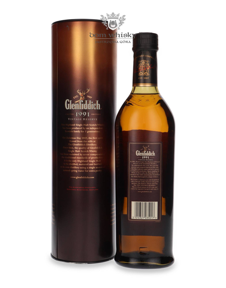 Glenfiddich 1991 Vintage Reserve, Don Ramsay / 40% / 0,7l