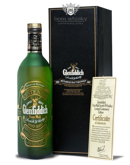 Glenfiddich Centenary Edition, 1887-1987 / 43%/ 0,75l