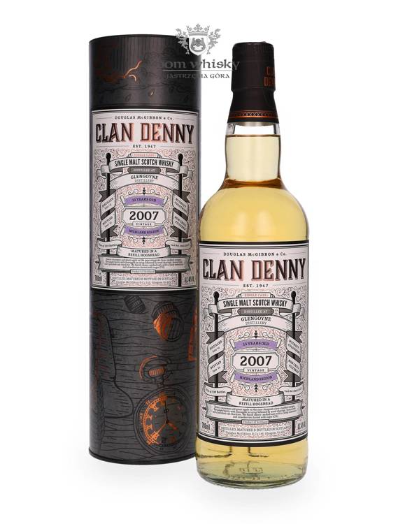 Glengoyne 15-letni (D.2007, B.2022) The Clan Denny / 48% / 0,7l