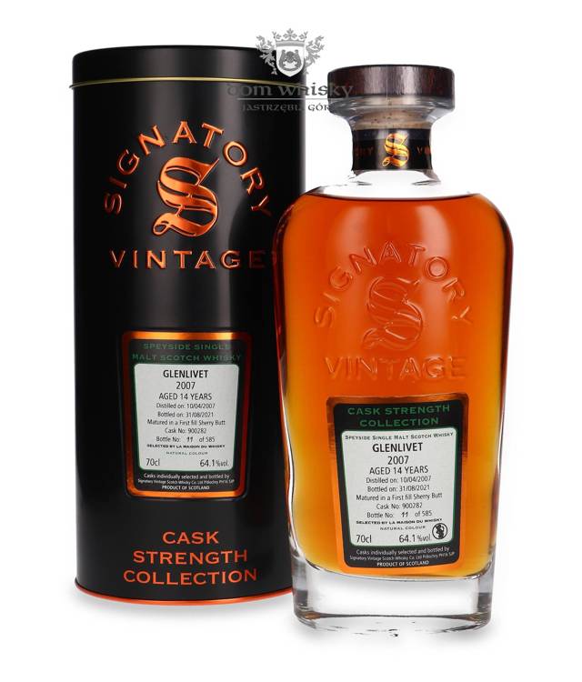 Glenlivet 14-letni (D.2007, B.2021) Signatory Vintage / 64,1% / 0,7l