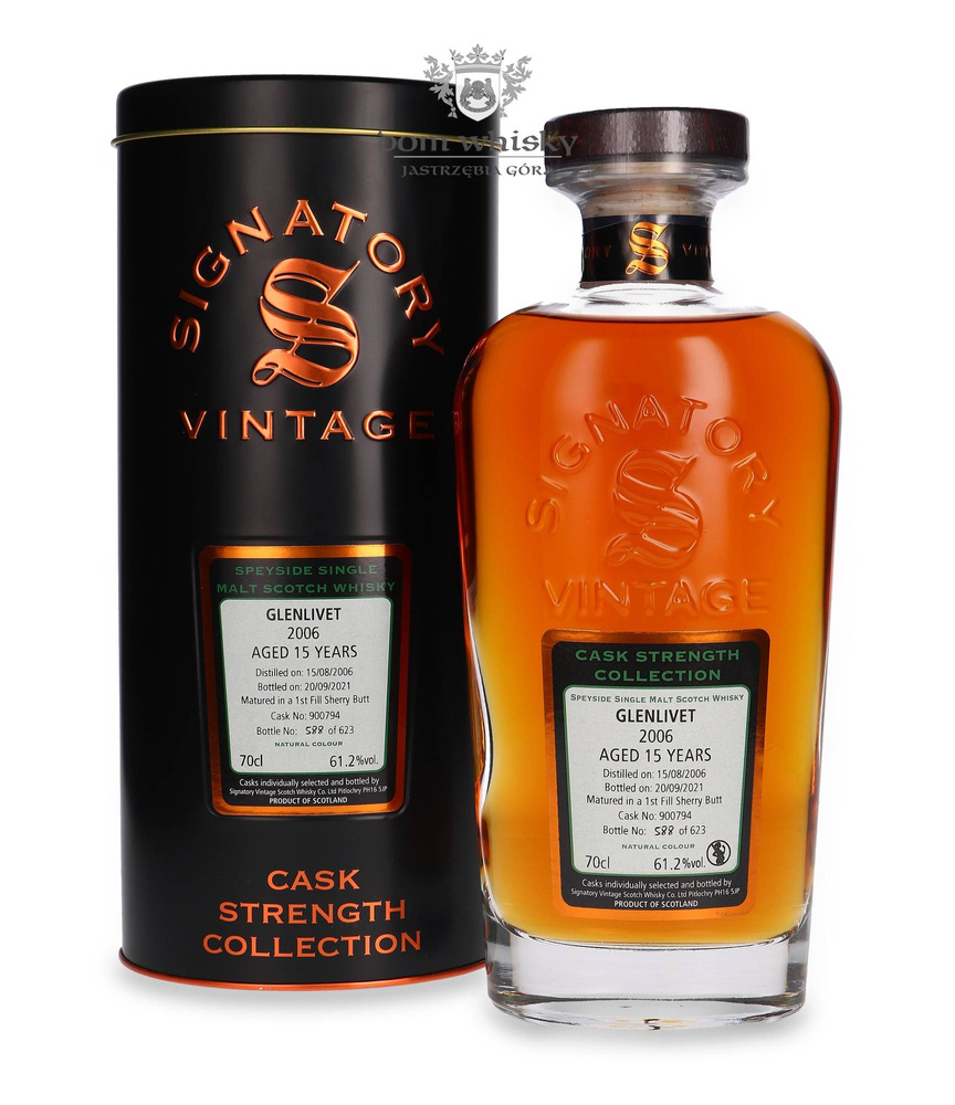 Glenlivet 15-letni (D.2006, B.2021) Signatory Vintage / 61,2% / 0,7l