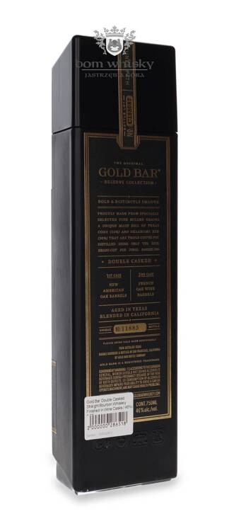 Gold Bar Double Casked Straight Bourbon Whiskey Finished in Wine Casks / 46%/ 0,75l 	