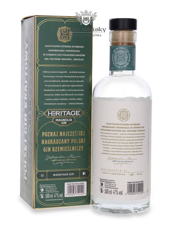 Heritage Magnolia Gin / Polska /karton / 47% / 0,5l