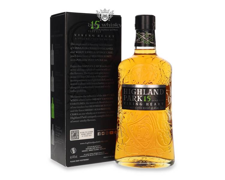 Highland Park 15-letni Viking Heart Complex & Rich / 44% / 0,7l + 2 podkładki w prezencie!