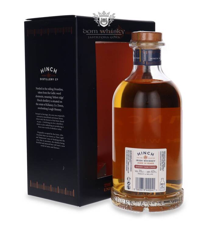 Hinch 10-letnia Sherry Cask Finish Irish Blended Whiskey / 43%/ 0,7l	 