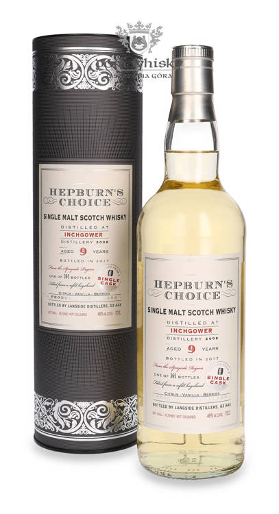 Inchgower 9-letni (D.2008, B.2017) Hepburn's Choice / 46%/ 0,7l