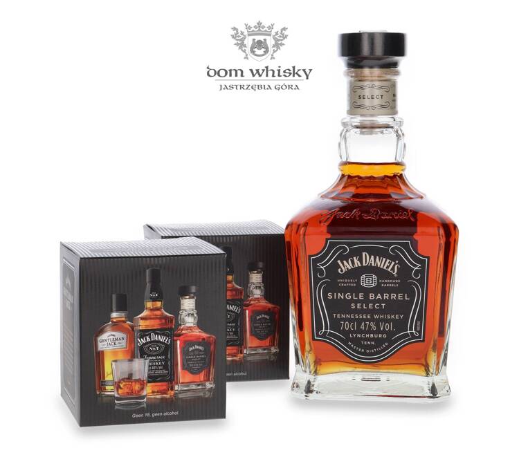 Jack Daniel's Single Barrel Select + 2 szklanki / 47% / 0,7l